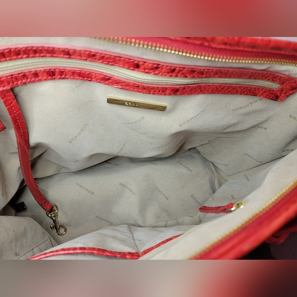 Brahmin Melbourne leather crocodile embossed asher purse - Picture 12 of 16